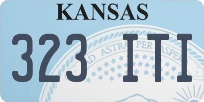 KS license plate 323ITI