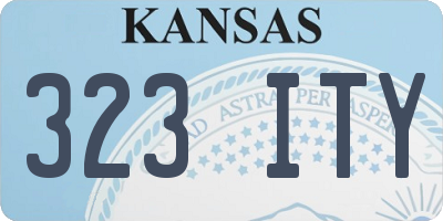 KS license plate 323ITY