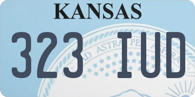 KS license plate 323IUD