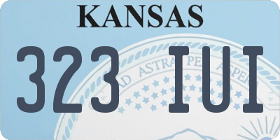 KS license plate 323IUI