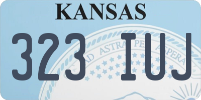 KS license plate 323IUJ