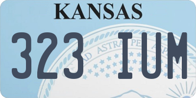 KS license plate 323IUM