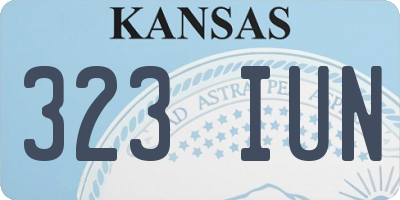 KS license plate 323IUN