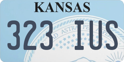 KS license plate 323IUS