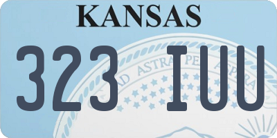 KS license plate 323IUU