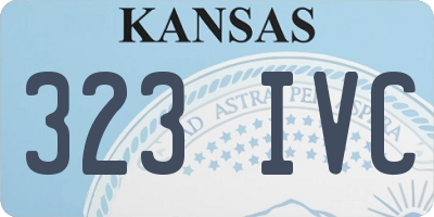 KS license plate 323IVC
