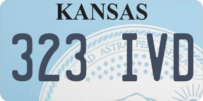 KS license plate 323IVD