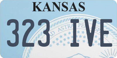 KS license plate 323IVE