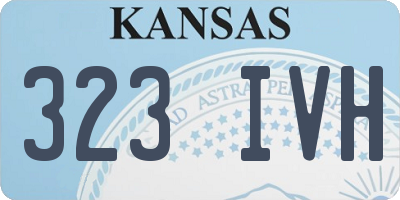 KS license plate 323IVH