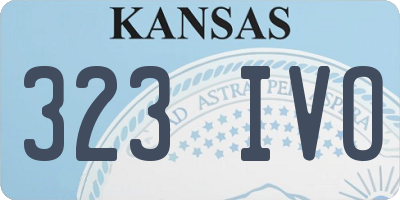 KS license plate 323IVO