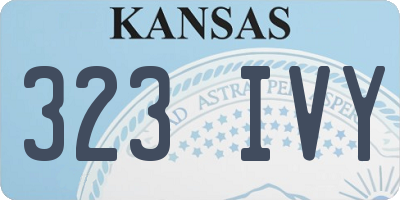 KS license plate 323IVY