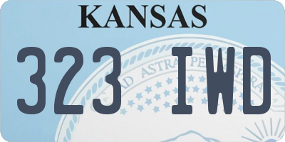 KS license plate 323IWD