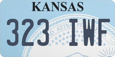 KS license plate 323IWF
