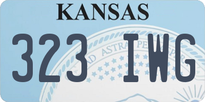 KS license plate 323IWG