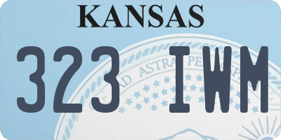 KS license plate 323IWM