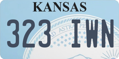 KS license plate 323IWN