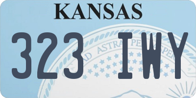 KS license plate 323IWY