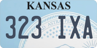 KS license plate 323IXA