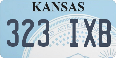KS license plate 323IXB