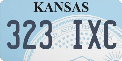 KS license plate 323IXC