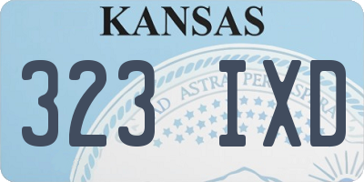 KS license plate 323IXD