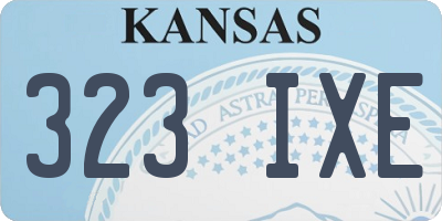 KS license plate 323IXE