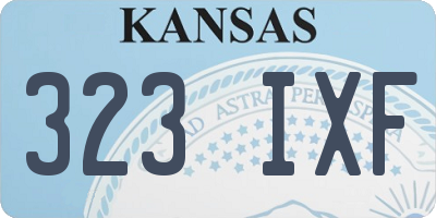 KS license plate 323IXF