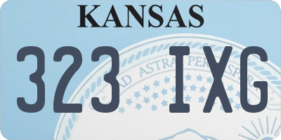 KS license plate 323IXG