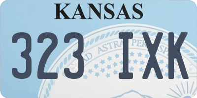 KS license plate 323IXK