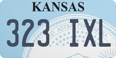 KS license plate 323IXL