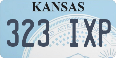 KS license plate 323IXP