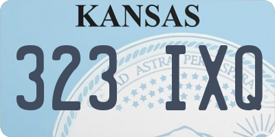 KS license plate 323IXQ