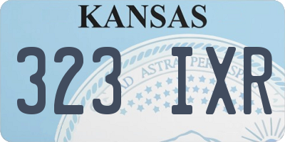 KS license plate 323IXR