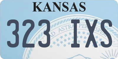 KS license plate 323IXS