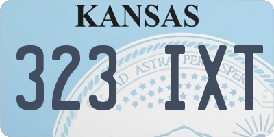 KS license plate 323IXT