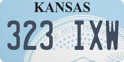 KS license plate 323IXW