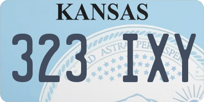 KS license plate 323IXY