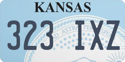 KS license plate 323IXZ