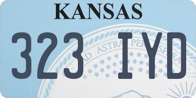 KS license plate 323IYD
