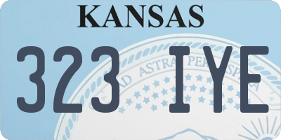 KS license plate 323IYE