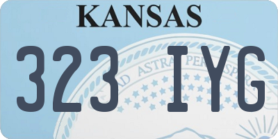 KS license plate 323IYG