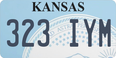 KS license plate 323IYM