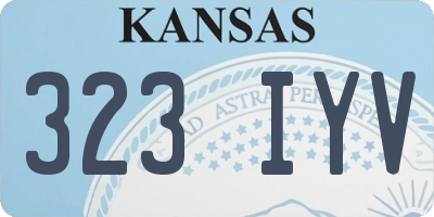 KS license plate 323IYV