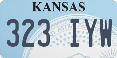 KS license plate 323IYW