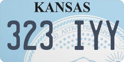 KS license plate 323IYY