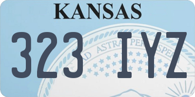 KS license plate 323IYZ