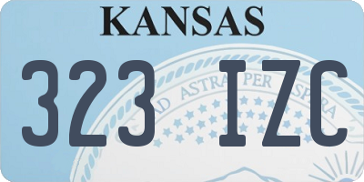 KS license plate 323IZC