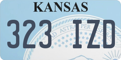 KS license plate 323IZD