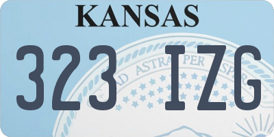 KS license plate 323IZG