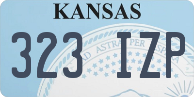 KS license plate 323IZP